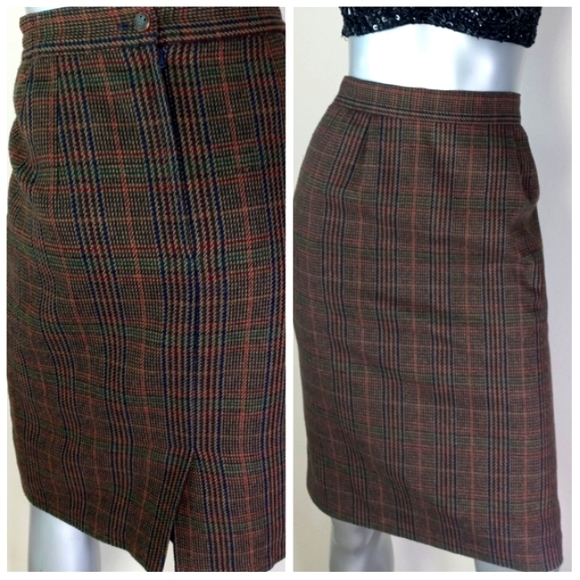 SAG HARBOR Wool Blend Two-Piece Houndstooth Dark VTG Academia Femi ine PowErSuit - Picture 11 of 15